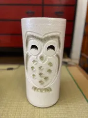 信楽焼　傘立て　笑いフクロウ　梟　幸福フクロウ　陶器　23-07　アンブレラ　しがらき　信楽　やきもの　焼物　かさたて　傘たて