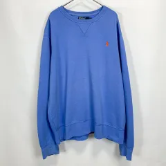 【古着】ポロバイラルフローレン ワンポイントロゴ スウェットシャツ トレーナー ブルー XLサイズ
