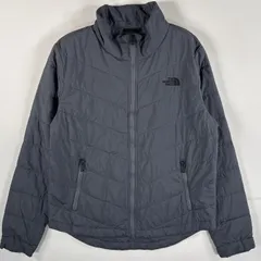 古着 ザ・ノースフェイス THE NORTH FACE 中綿ナイロンジャケット ブルゾン ワンポイントロゴ刺繍 S  ライトグレー レディース