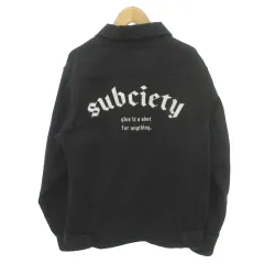 SUBCIETY サブサエティリブラインブルゾン 日本製 バーガンディ S-