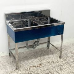 未使用B品 2槽シンク W1000×D600×H800 流し台 ステンレスシンク 業務用シンク 厨房