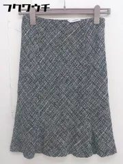 ◇ UNTITLED アンタイトル 総柄 膝丈 タイト スカート サイズ1 ブラック ホワイト レディース  【中古】 【1111190002657】