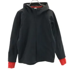 adidas アディダス フードジャケット M ブラック 裏フリース メンズ 古着