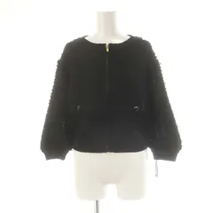 ダイアグラム グレースコンチネンタル Diagram GRACE CONTINENTAL 24AW チュールフリルニットブルゾン ジップアップ 36 黒 /HK ■OSのサムネイル