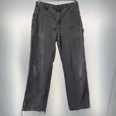 【中古】Carhartt ペインターパンツ W34 グレー △股破れあり カーハート[19]