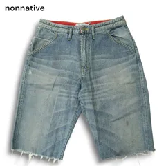 nonnative ノンネイティブ 加工★ TNP-NN-P-7026 カットオフ ハーフ デニム ショート パンツ ジーンズ  Sz.1 メンズ 日本製のサムネイル