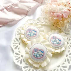 【両面マタニティマーク】少し小さめ♡上品なグログランリボンのマタニティロゼット アイボリー おなかに赤ちゃんがいます
