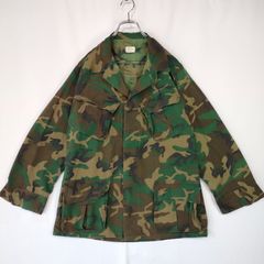 70s 米軍 実物 ジャングルファティーグ 5th MEDIUM REGULAR カモフラージュ ミリタリー シャツ ジャケット コットン リップストップ