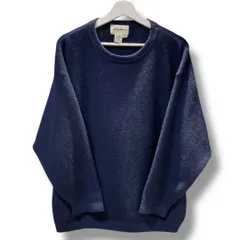 Eddie Bauer エディバウアー クルーネック カシミヤニットセーター 90's ヴィンテージ Lサイズ ネイビー トップス ニット オールドファッション 無印 シンプル メンズ 冬 ゴーゴー古着マルイ草加店630T
