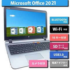 Win 11 Core i5 8GB メモリ SSD 128GB + HDD 1TB 60日保証 Microsoft Office 2021 中古ノートパソコン HDMI Bluetooth WiFi 15.6型 カメラ HP ProBook 450-G3