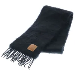 LOEWE (ロエベ) アナグラムロゴ モヘア混 ウールマフラー ブラック