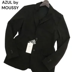 新品 未使用 AZUL by MOUSSY アズール マウジー 通年 迷彩 カモフラ総柄 ストレッチ テーラード ジャケット Sz.S　メンズ 黒