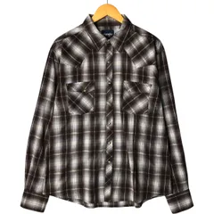古着 ラングラー Wrangler チェック柄 長袖 ウエスタンシャツ メンズXL相当/eaa580707