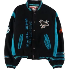 冬の新作続々登場 90s NUTNEG NHL Sharks 背面ビッグロゴ ホッケー