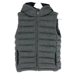 GAP ギャップ フード付き winter warmth ダウンベスト チャコールグレー S相当【中古】メンズ