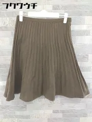 ◇ ELLE PLANETE エル プラネット 膝丈 プリーツ スカート サイズ38 ブラウン レディース 【中古】 【1103100019350】