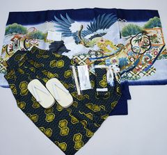 七五三 三歳 男児 被布着物フルセット 刺繍小紋柄 祝着 NO37919 七五三 三歳 男児 被布着物フルセット 刺繍小紋柄 祝着 三才 3歳