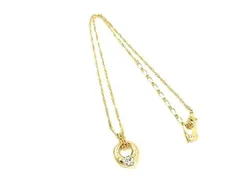 ■美品■ ELLE エル ラインストーン ネックレス ペンダント アクセサリー レディース ゴールド系 DE8420のサムネイル