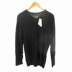 ダナキャラン DONNA KARAN サマー ニット セーター Vネック 黒 ブラック レーヨン コットン M トップスのサムネイル