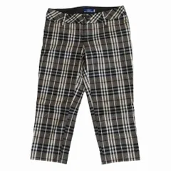 BURBERRY BLUE LABEL バーバリーブルーレーベル ノバチェック柄 テーパードクロップドパンツ サイズM レディース 【中古】