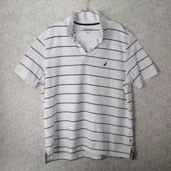 ノーティカ ワンポイント 刺繍ロゴ ボーダー 半袖 ポロシャツ　サイズ３XLT