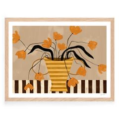抽象画 花瓶と植物 A4サイズ - メルカリ