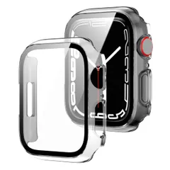 クリアIPX4 フルカバーケース Applewatch SE2/8/7/6/5/4/SE 40㎜対応 強化ガラス アップルウォッチ用ガラス一体型ケース ケース 一体型 液晶全面保護 for Apple Watch 40mm