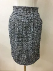 ロペピクニック　白黒ベージュのツイード調スカート