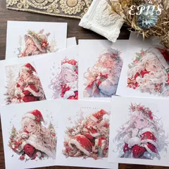 【EP118】コラージュ素材 クリスマス ガールメモ