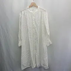 ◇ ⊂Φ Simplicite シンプリシテェ 長袖 ひざ丈 シャツワンピース サイズF ホワイト レディース E  【1502180022944】