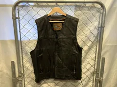 FIRST CLASSIC size XL レザーベスト HARLEY DAVIDSON スカルウィング ベスト ブラック ハーレーダビットソン