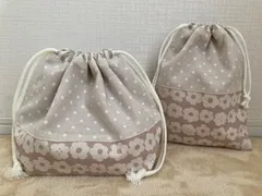 No.200 お弁当袋　コップ袋　巾着セット　訳あり商品