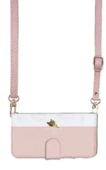 iPhoneXR  ケース 手帳型 アイフォンXR スマホケース スマホショルダー レザー ストラップ 猫 ねこ 花柄 ワンポイント かわいい 調節可能 130cm  カラー04