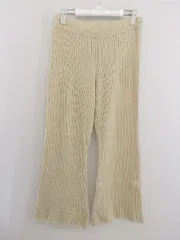 ◇ TODAYFUL トゥデイフル ニット ウエストゴム フレア パンツ ベージュ系 レディース E  【1303240007303】