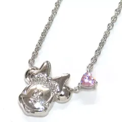 【中古】銀製品・指輪・アクセサリー ミニーマウス(正面) シルバー ペンダント ネックレス 「ディズニー」