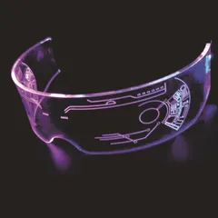 【送料込】Cicogna 光る メガネ サングラス ゴーグル LED ネオン SF サイバーパンク 近未来 コスプレ コスチューム 小物 LEDグラス 眼鏡 (タイプD)