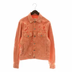 デニム&サプライ ラルフローレン DENIM & SUPPLY RALPH LAUREN デニムジャケット Gジャン ジージャン ダメージ加工 S オレンジ /XZ ■GY11のサムネイル