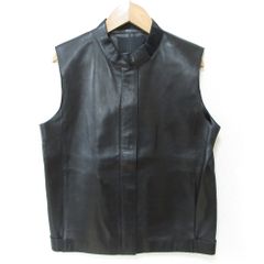 美品 PRADA プラダ レザーベスト ジレ ブラック レディース 古着 中古 USEDのサムネイル