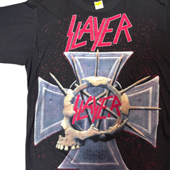 90s SLAYER Iron cross Skull1996 Euro Bootleg XXLサイズ バンドTシャツ スレイヤー メタル ロック ヴィンテージTシャツ ビンテージ vintage アイアンクロス スカル