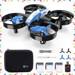 【特価商品】青 HS210B 国内認証済み 子供 クリスマスプレゼント ヘッドレスモード搭載 モード1/２自由転換 高度維持 安定性 飛行時間27分 バッテリー3個付き 100g未満 収納ケース付き 初心者 室内 ミニドローン ドローン Stone Holy