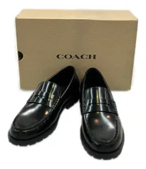【最終値下げ】COACH スリッポン　レザーローファー　黒　箱付き 2025年最新】coach ローファーの人気アイテム - メルカリ