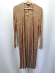 ◇ ADAM ET ROPE アダムエロペ ロング丈 長袖 カーディガン サイズF ブラウン レディース E  【1404020012842】