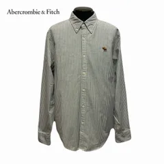 Abercrombie & Fitch OX FORD SHIRT アバークロンビー アンド フィッチ オックスフォードシャツ ストレッチシャツ ストライプシャツ アメカジ キレイ目 アバクロ A&F (1614)