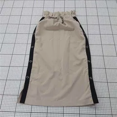 ◇ ⊂ PAGEBOY alicia ページボーイ スナップライン ロング丈 ナロー スカート サイズF ベージュ系 レディース E  【1508270014998】