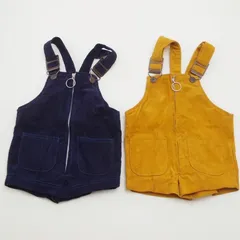 レトロ　サロペット ショートパンツ　コーデュロイ （1910-4098)