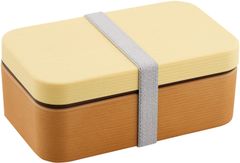 新品 クリーンコート イエロー 電子レンジ・食洗器対応 長角弁当 600ml 樹脂 男性 木目 女性 お米がくっつきにくい 日本製 弁当箱 4979538