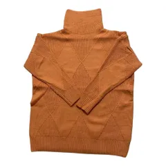 ☆ オレンジ ☆ M ☆ セーター ニット 秋 冬 レディース かわいい als6620 セーター ニット 秋 冬 レディース ニットセーター タートルネック タートル ハイネック 厚手 プルオーバー 軽量 軽い ケーブル編み ショート丈 ショート 防寒 長袖