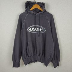 KIRSH キルシー パーカー 長袖 ビッグロゴ チャコールグレー 1サイズ メンズ 古着 ストリート
