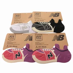 ニューバランス NEW BALANCE タグ付き エヌビー スニーカーフィットソックス 靴下 4点セット おまとめ ショート丈 Nロゴ Sサイズ 23-25㎝