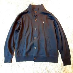 マクベス MACBETH【M】カーディガン 長袖 ハイネック ネイビー(系) ポイント刺繍 綿混